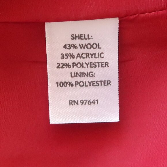 J. Jill Wool Raspberry Red Tweed Single Breasted Career Blazer / Jacket Size L - Picture 8 of 9